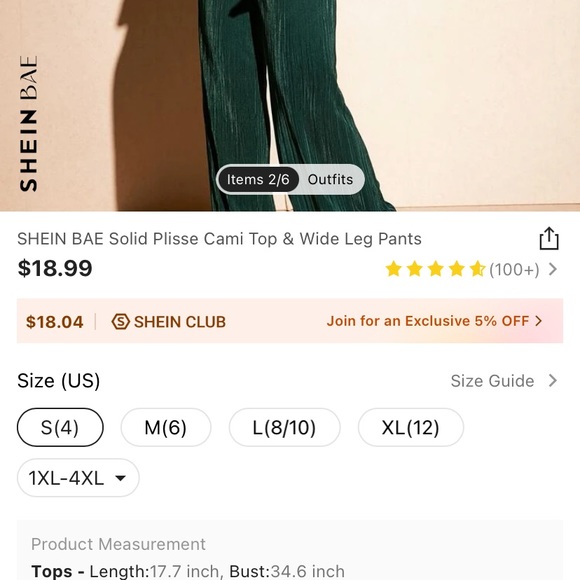 Plisse cami top and wide leg pants 2 piece set - Picture 3 of 6